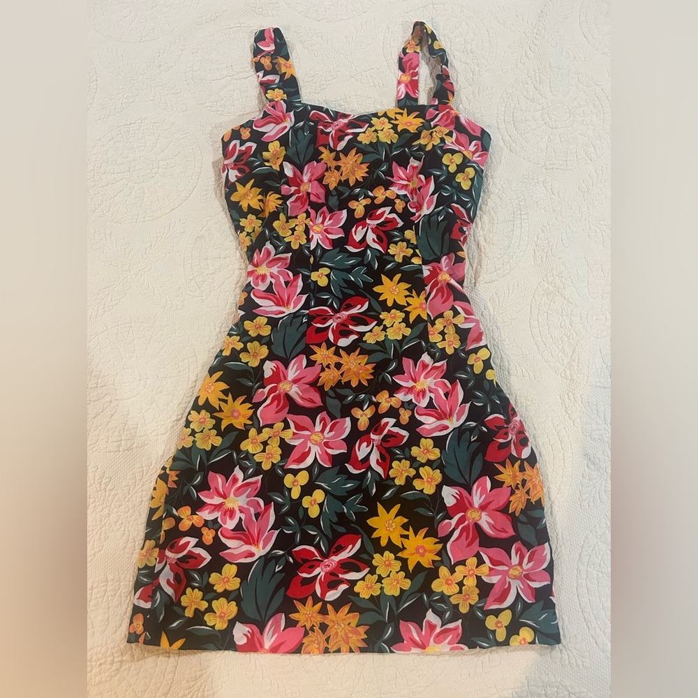 Vintage size medium floral mini dress Allison Blair